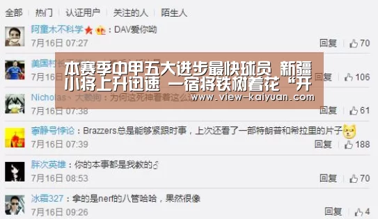 本赛季中甲五大进步最快球员 新疆小将上升迅速 一宿将铁树着花“开元棋牌app”(图3) 开元棋牌官网